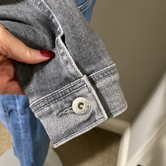 AG Adriano Goldschmied Robyn Jean Jacket Dark Gray Slim Pockets Sz XS NEW - Picture 8 of 13